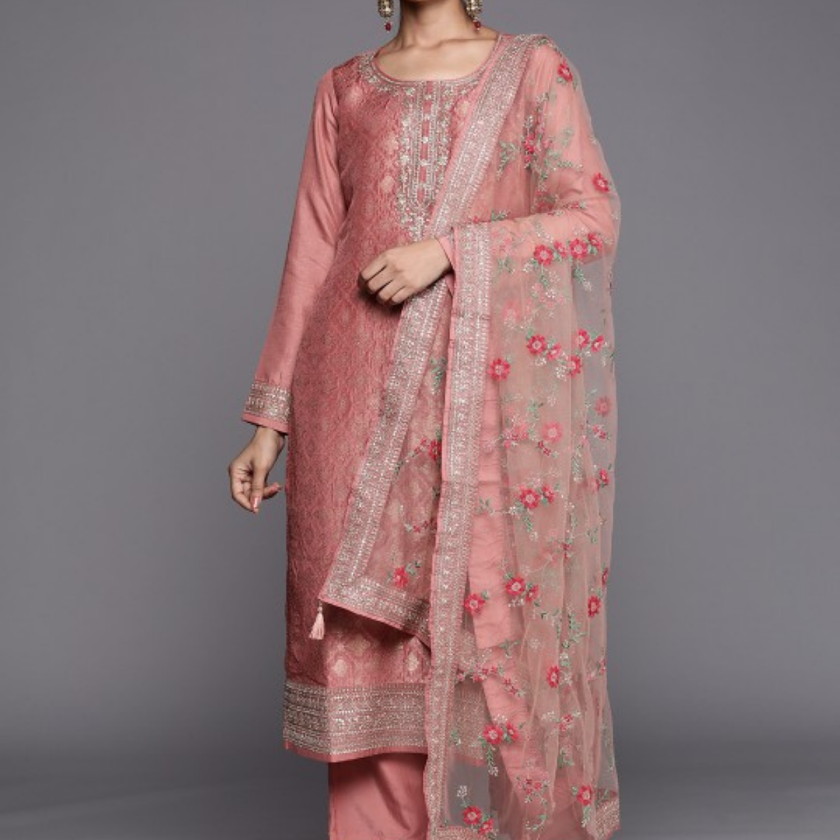 Pack of 3 | Elegant Silk Suit Set for Women | Festive & Party Wear |  SS-05
