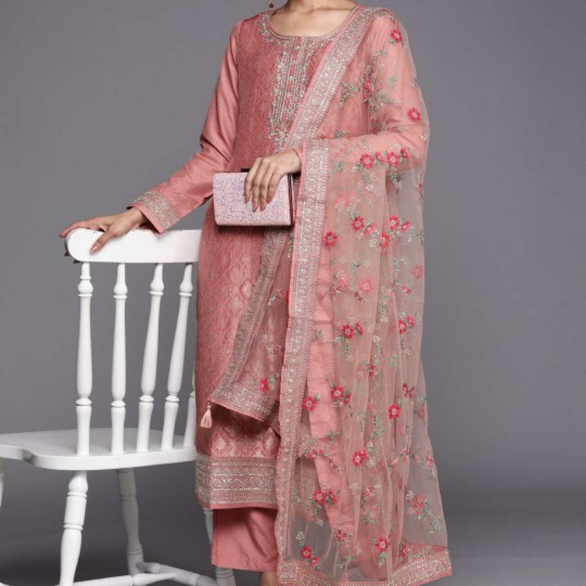 Pack of 3 | Elegant Silk Suit Set for Women | Festive & Party Wear |  SS-05
