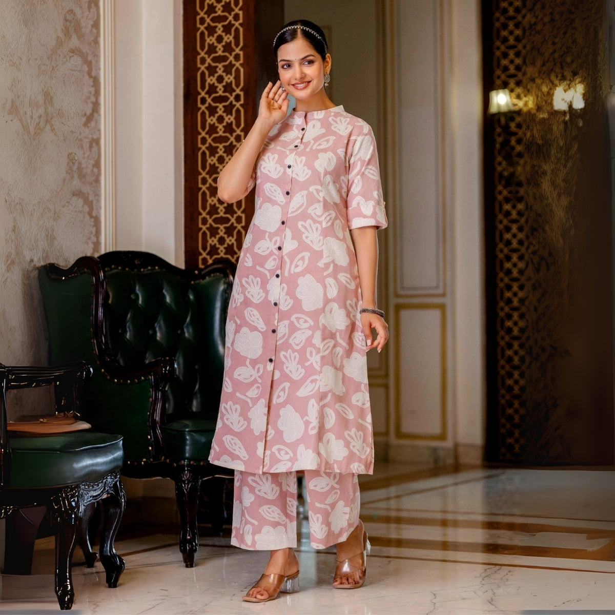 3 Combo Soft Cotton Kurta with Stylish Printed Pants Set For Daily Wear | KSP-05