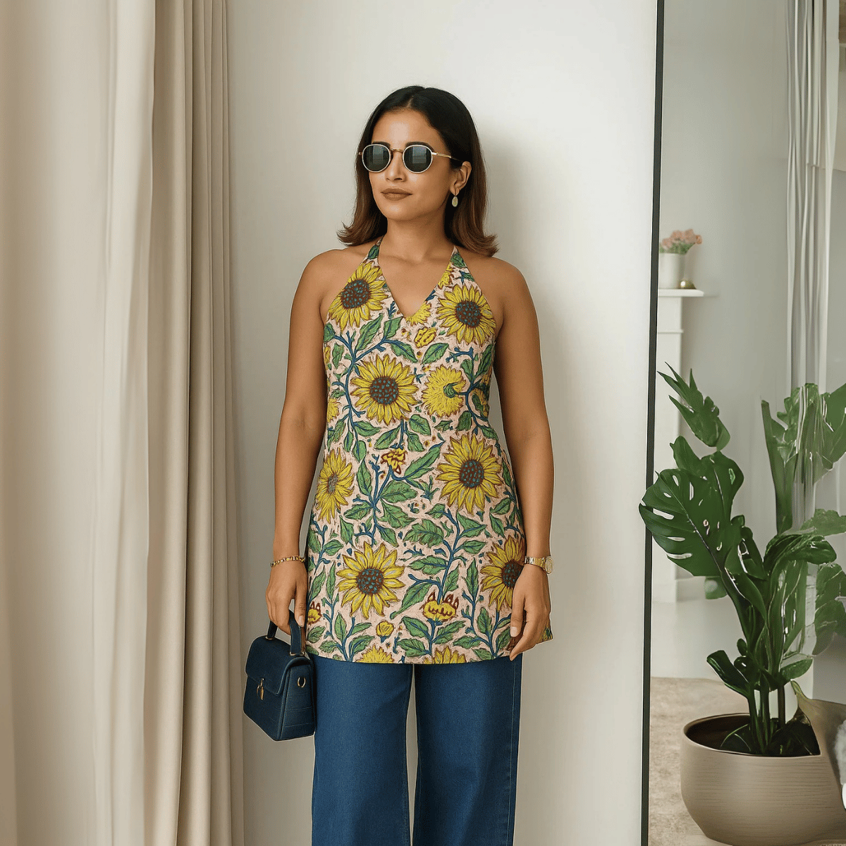 Pack of 3 | Stylish Halter Neck Kurtis for Women | Cotton Kurta Set | SKU: HSK-03