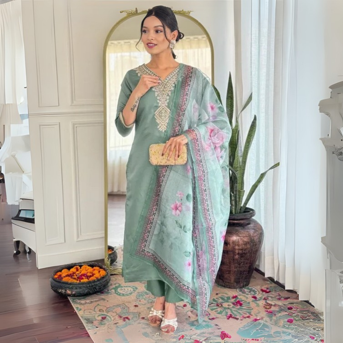 Elegant 3-Piece Women Kurti Set with Dupatta Combo Pack – Stylish, Comfortable & Versatile Ethnic Wear | KS-04