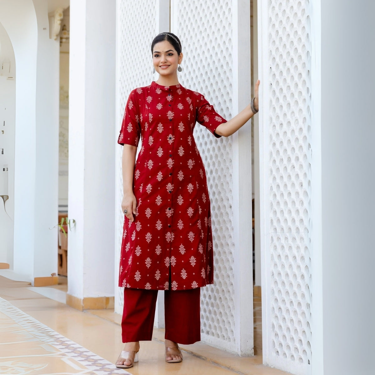 3 Combo Soft Cotton Kurta with Stylish Printed Pants Set For Daily Wear | KSP-01