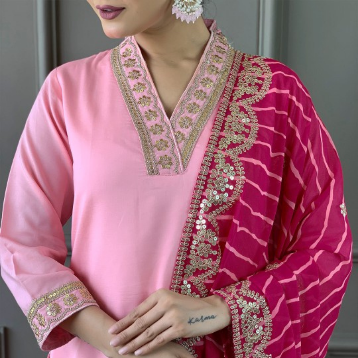 Elegant 3-Piece Women Kurti Set with Dupatta Combo Pack – Stylish, Comfortable & Versatile Ethnic Wear | KS-07