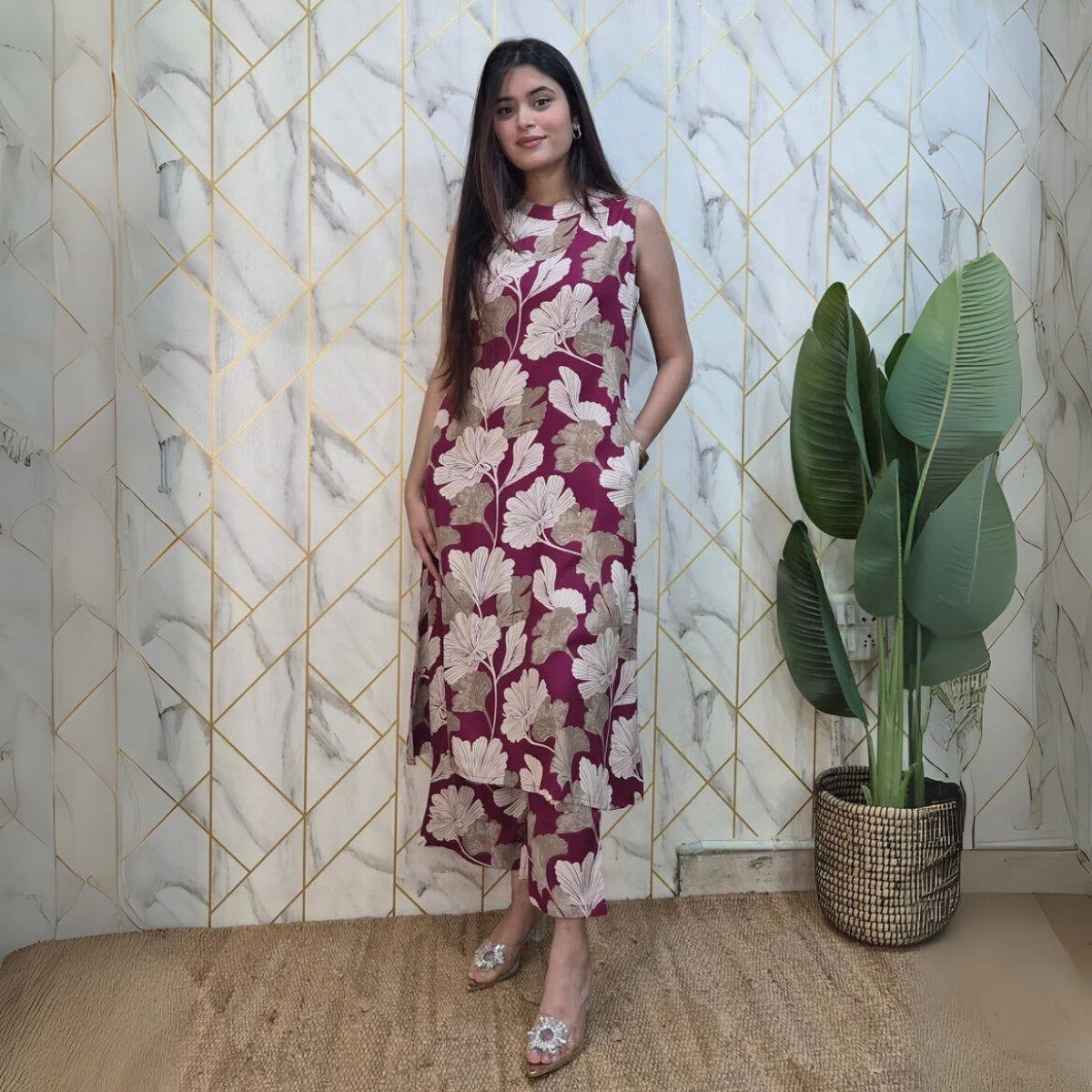 3 Combo Soft Cotton Kurta with Stylish Printed Pants Set For Daily Wear | KSP-07