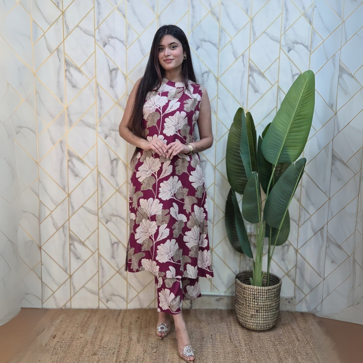 3 Combo Soft Cotton Kurta with Stylish Printed Pants Set For Daily Wear | KSP-03