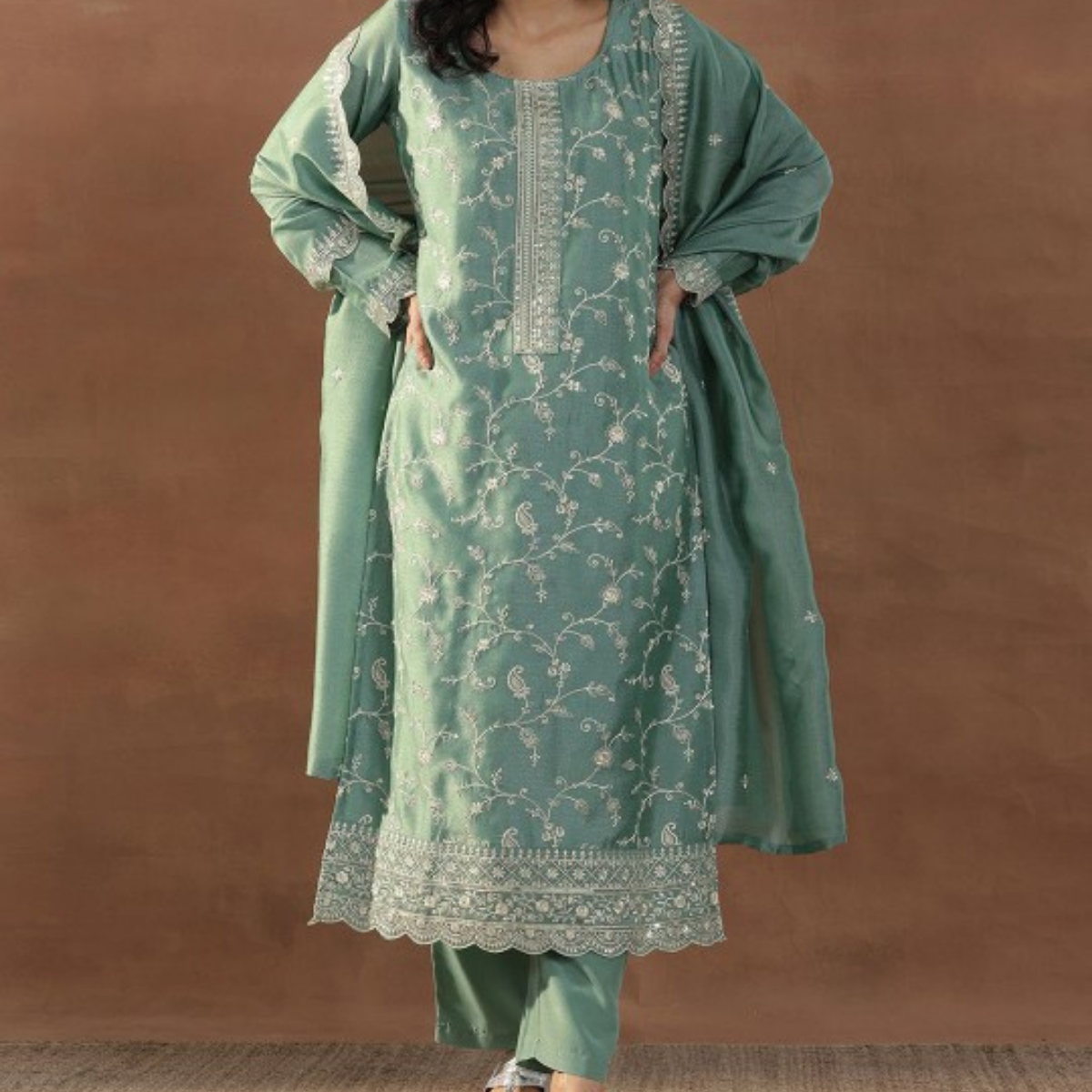 Pack of 3 | Elegant Silk Suit Set for Women | Festive & Party Wear |  SS-01