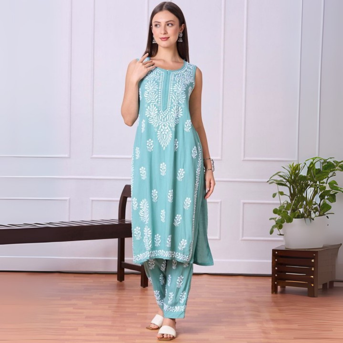 Pack of 3 |Chikankari Suit Sets with Dupatta | Traditional Ethnic Wear for Women | CSC-07