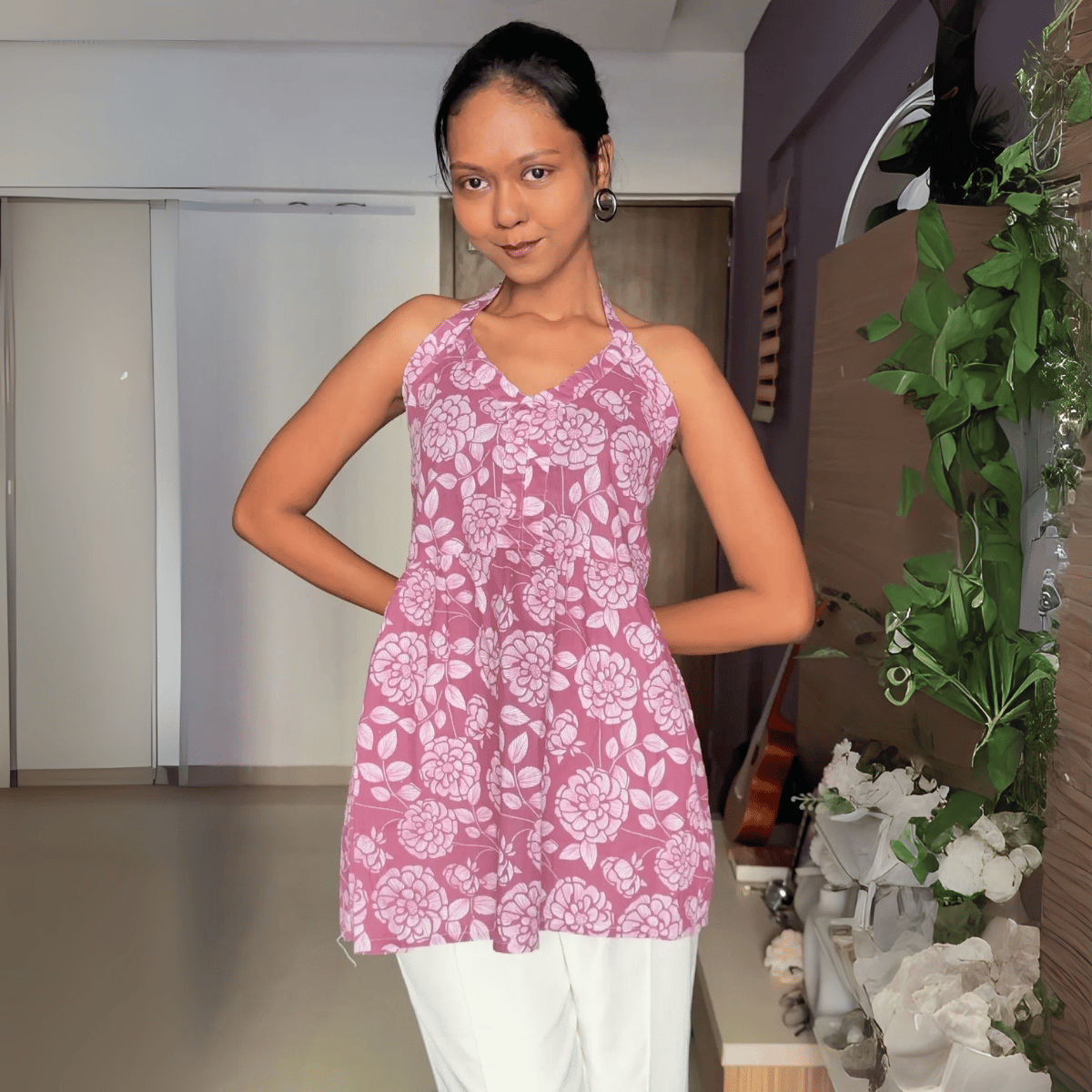 Pack of 3 | Stylish Halter Neck Kurtis for Women | Cotton Kurta Set | SKU: HSK-01