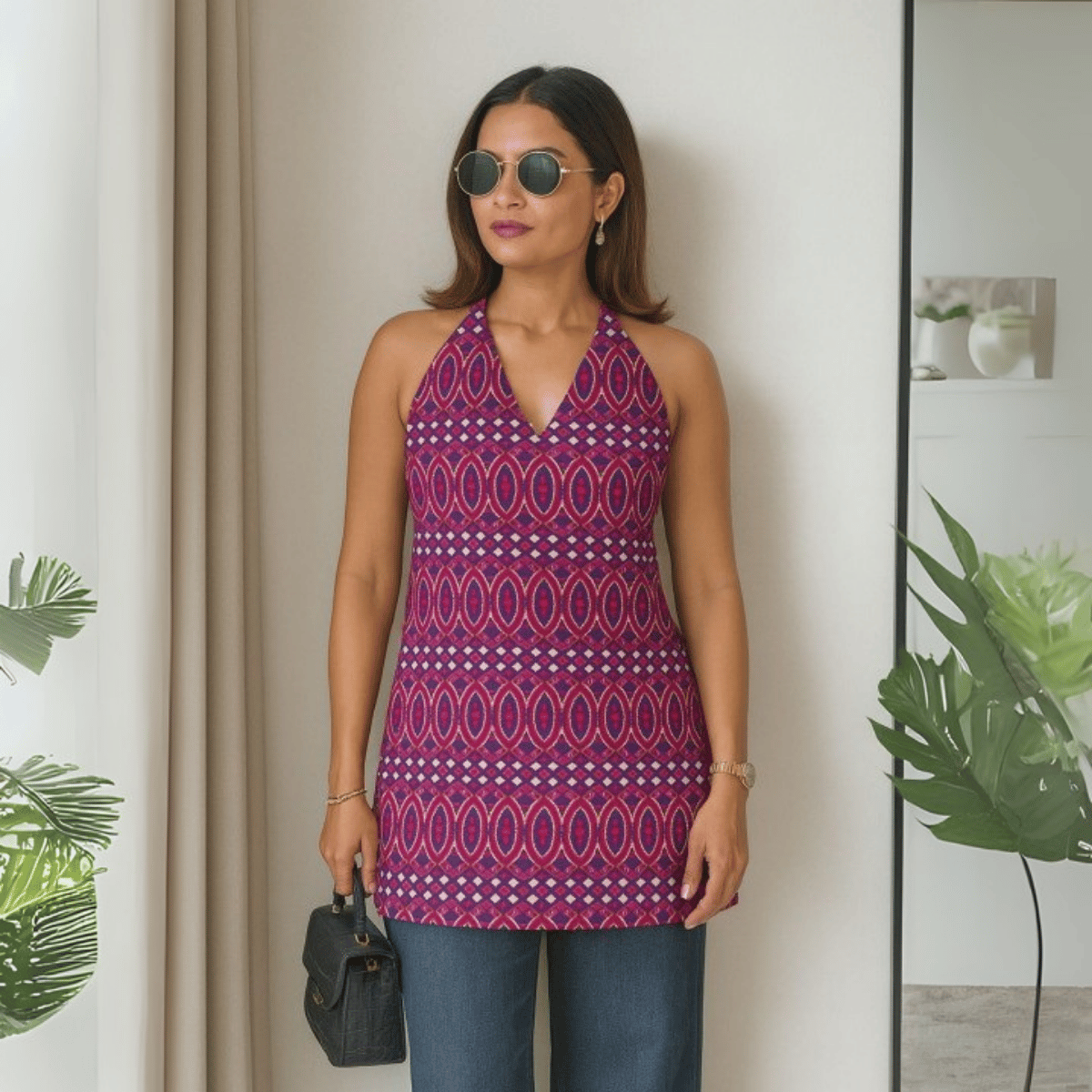 Pack of 3 | Stylish Halter Neck Kurtis for Women | Cotton Kurta Set | SKU: HSK-05