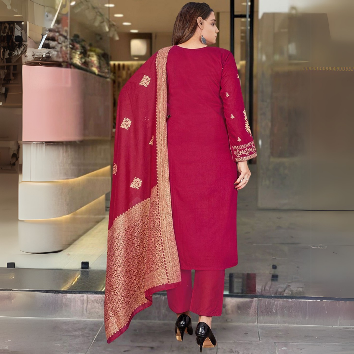Elegant 3-Piece Women Kurti Set with Dupatta Combo Pack – Stylish, Comfortable & Versatile Ethnic Wear | KS-05