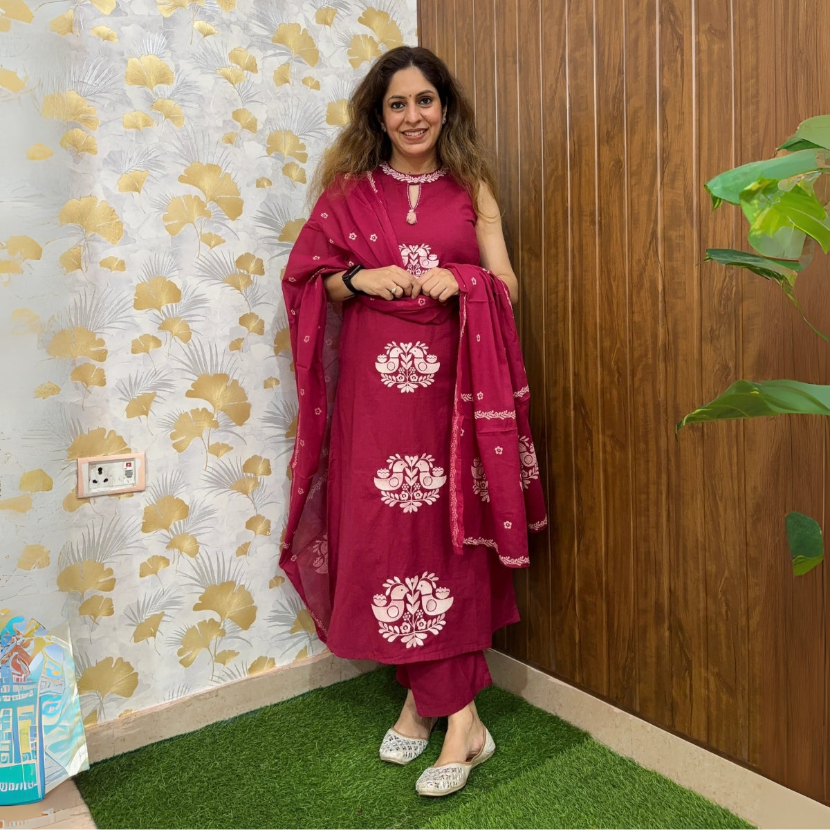 3 Combo Soft Cotton Kurta with Stylish Printed Pants Set For Daily Wear | KSP-01